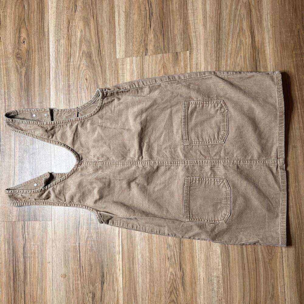Vintage Blue Spice Corduroy Overall Mini Dress Size M View 5
